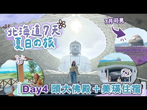 【北海道7天夏日の旅】Day4 朝聖札幌新地標「頭大佛」+入住美瑛3層Villa別墅🥰 #真駒內瀧野 #美瑛緩慢民宿