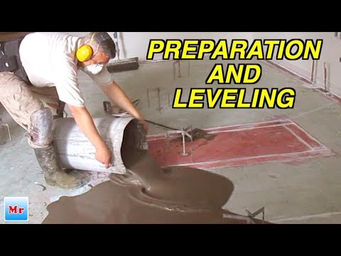 How To Self Leveling Concrete Floor with Tripod  DIY MrYoucandoityourself