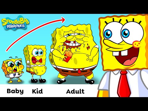 Reacting To FAT SPONGEBOB Growing Up Evolution!