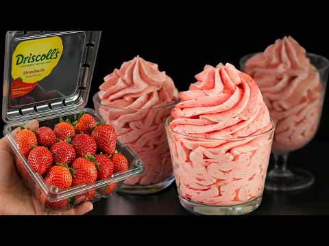 Italian Family Trick! no SUGAR! The most amazing Strawberry Dessert in 5 minutes! Strawberry mousse