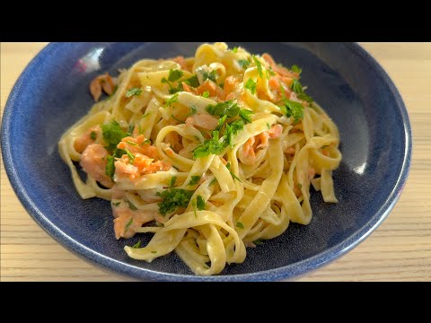 How to cook creamy salmon pasta like a proper Italian?/ Easiest Smoked salmon pasta