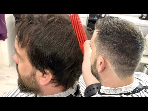 Men's haircut with clippers and a fade: easy | Professional barber haircut