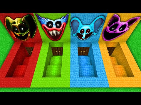SOBREVIVIENDO EN EL SÓTANO DE PESADILLA CATNAP BUBBAPHANT DOGDAY en Minecraft Smiling Critters