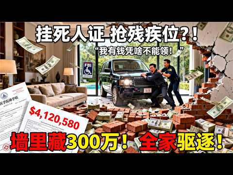 华人装修巨头年入百万只收现金，住尔湾豪宅领白卡，开路虎挂“死人残疾证”抢车位！被捕时怒吼：“我有钱凭什么不能领福利！”FBI破墙搜出300万美金铁证！