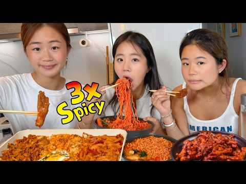 We Rated ALL OF THE SPICIEST KOREAN FOOD!! *hot*