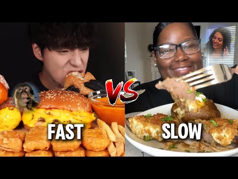 SLOWEST.. vs  FASTEST mukbangers!!