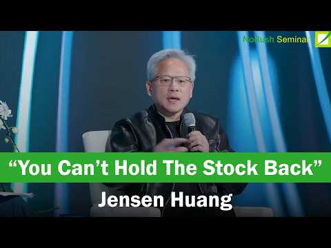 Jensen Huang being asked about Nvidia stock