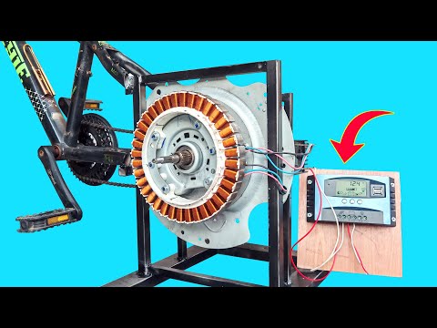 No One Believed I Turned a 3-phase Washing Machine Motor and an Old Bike Into a Power Generator