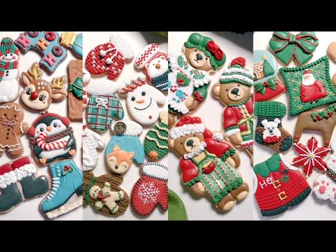 🎄90 Minutes Christmas Cookie Decorating~Satisfying Cookie Decorating with Royal Icing~Cookie Art