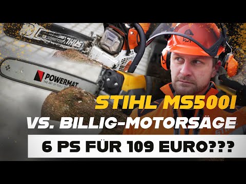 109 euros??? The 6 hp budget chainsaw compared with the STIHL MS 500i
