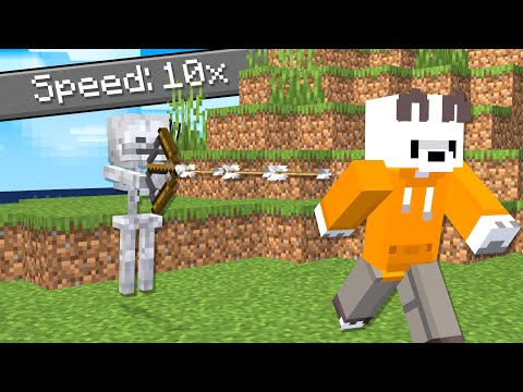 Minecraft On 10X Speed Is PURE CHAOS