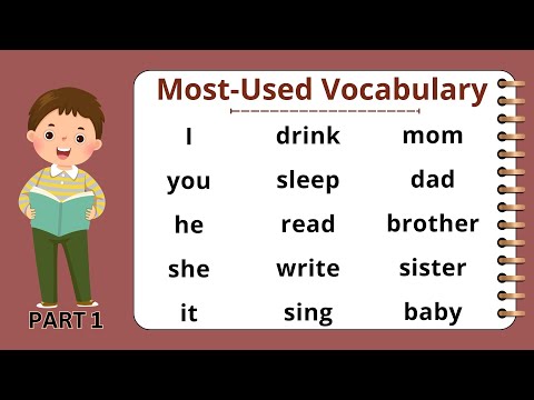 MOST-USED ENGLISH VOCABULARY WORDS (Part 1) I Read along with me I with Teacher Jake