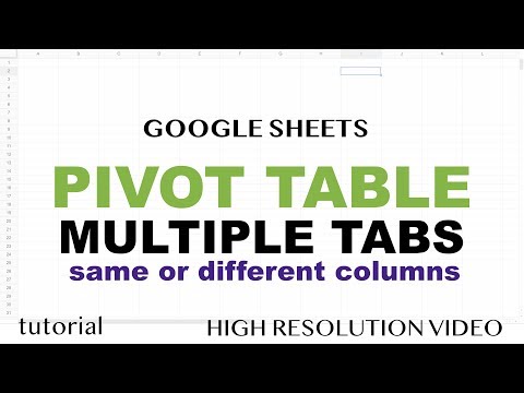 Pivot Table from Multiple Sheets - Google Sheets