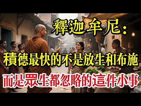 釋迦牟尼：積德最快的不是放生和布施，而是眾生都忽略的這件小事|打坐冥想|養生|道家|佛教 |佛學知識|修心修行|禪悟人生 |南無阿彌陀佛|談佛道安