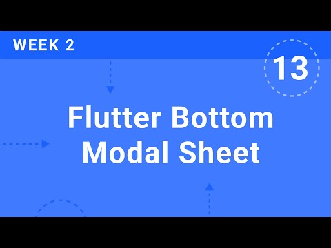 WEEK 2 | Flutter Modal Bottom Sheet | Flutter & Firebase Developer Bootcamp