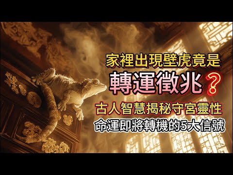 家裡出現壁虎竟是轉運徵兆？古人智慧揭秘守宮靈性｜命運即將轉機的5大信號#壁虎靈性 #命運轉機 #古人智慧#修心養性 #風水徵兆 #人生哲理 #道家智慧 #佛法修行
