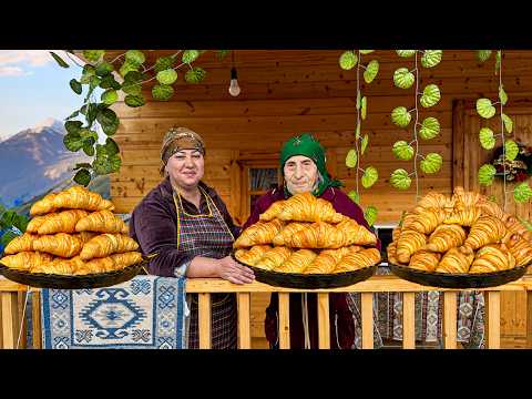 Grandma Cooked Delicious Croissants in the Village | So Delicious