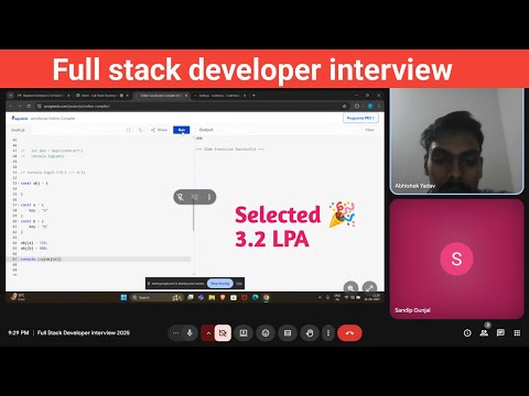 Full stack developer interview-4 | fresher frontend developer interview 2025 |nodejs,react interview