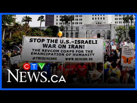 Hundreds gather in Toronto for ‘No Kings’ protest against U.S. administration