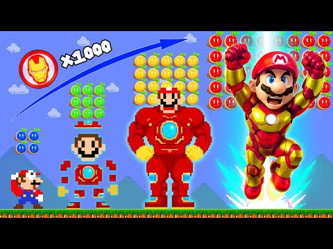 Mario Growing Uo but Every Seed Makes Mario Becomes Iron Man | ADN MARIO GAME 