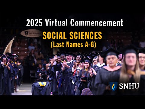 Virtual Commencement: Social Sciences (Last Names A-G), Saturday, Dec 13 at 3pm ET