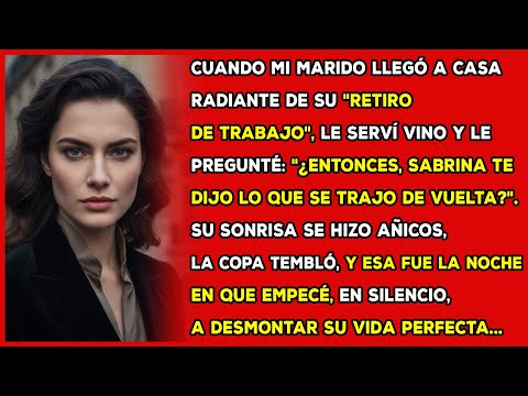 Cuando mi marido llegó a casa radiante de su "retiro de trabajo", le serví vino y le pregunté...