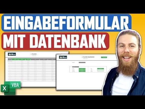 Datenbank erstellen mit Eingabemaske in Excel VBA + kostenloser Download