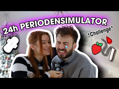 Marc muss 24h den PERIODENSIMULATOR aushalten 😂❤️ *Marc vs. Periodenkrämpfe* | stineundmarc