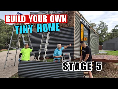 Build Your Dream Tiny Home from Scratch Series! 'Stage 5' DIY, Placing ColorBond &amp; Insulation!