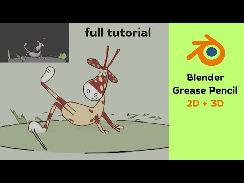 Combining 2D & 3D Illustration in Blender with Grease Pencil