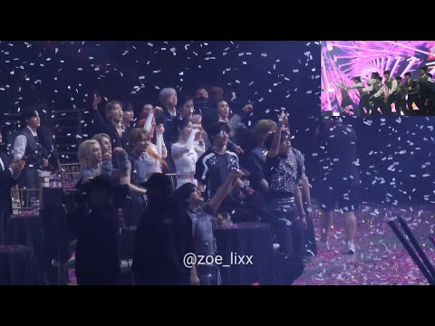 (fancam) Stray Kids react to BSS 'Just Do It(거침없이)' & GROUP PHOTO_2023 AAA