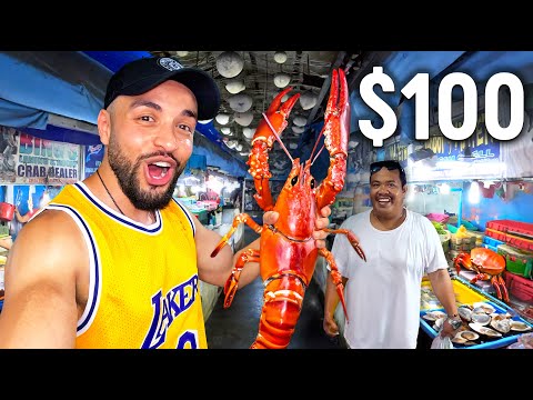 $100 Seafood Market Challenge in Philippines! 🇵🇭
