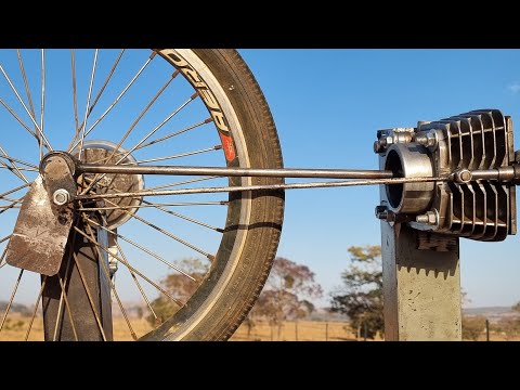 HOMEMADE STEAM GENERATOR, a good idea for old bicycle wheels