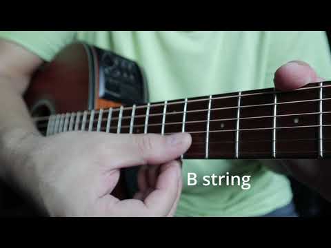 How to tune your Acoustic Guitar using the built in tuner