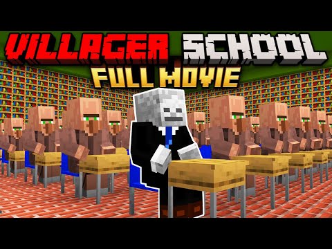 Minecraft but I survive in VILLAGER SCHOOL [FULL MOVIE]