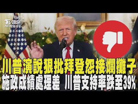 川普演說狠批拜登怨接「爛攤子」 經濟施政成績處理不佳 川普支持率跌至39%｜TVBS新聞 @tvbsnews24live
