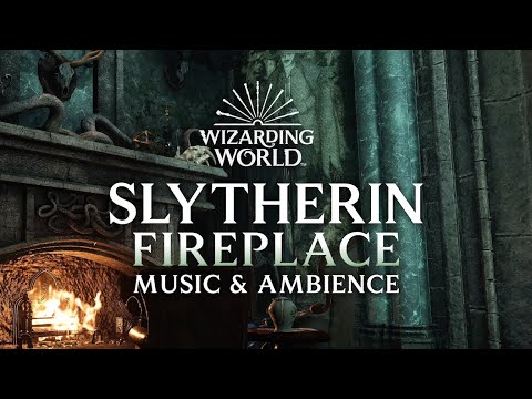 Slytherin Fireplace | Hogwarts Common Room Music & Ambience
