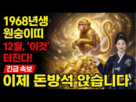 1968년생 원숭이띠! 57세, 12월에 '이것' 보이면 무조건 잡으세요💰 평생 돈 걱정 끝납니다 (삼합 대운)