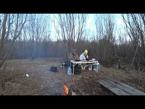 ВСЁ БРОСИЛИ, И УЕХАЛИ В ТАЙГУ! ПОШЛИ НА НОВОЙ ЛОДКЕ, РЫБАЛКА В ПОЛОВОДЬЕ, ВКУСНЫЙ УЖИН, ПОШЛА ЖАРА!