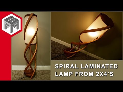 Laminated Cedar Spiral Lamp from Two 2x4's
