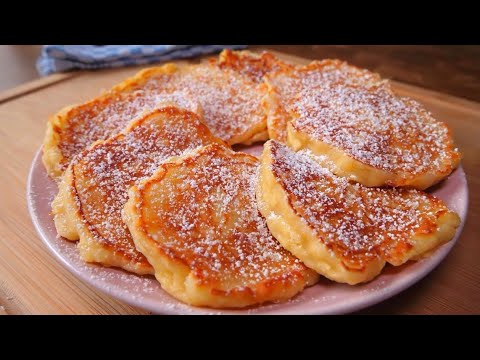Juicy apple pancakes in 5 minutes! The fastest and easiest breakfast recipe!