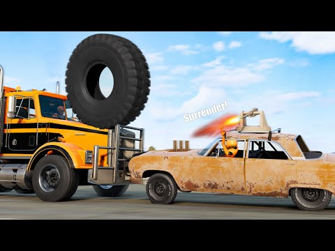 Bandits Chases vs. Truckers crashes #7 - Beamng drive