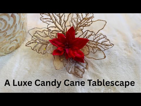 A Luxe Candy Cane Christmas Tablescape / Timeless Holiday Entertaining