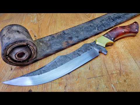 Knife Making: A large Knife From a Truck Spring