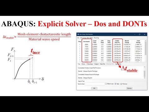 #25 ABAQUS Tutorial: Explicit Solver DOs and DONTs