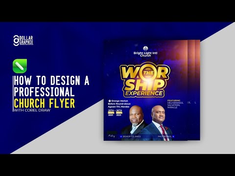 CHURCH FLYER DESIGN WITH COREL DRAW || COREL DRAW TUTORIAL
