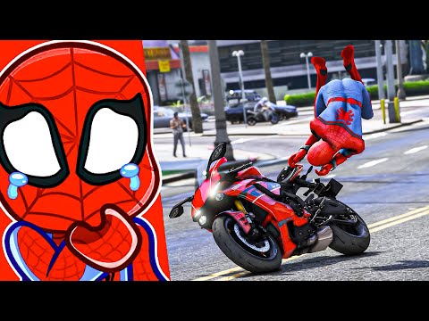 Iron SPIDERMAN Funniest Bike RAGDOLL Fails (Try Not To Laugh!)