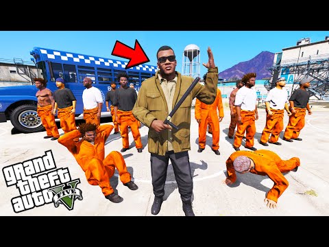 Franklin Become Prison Guard of The Biggest Penitentiary in GTA 5 | SHINCHAN and CHOP