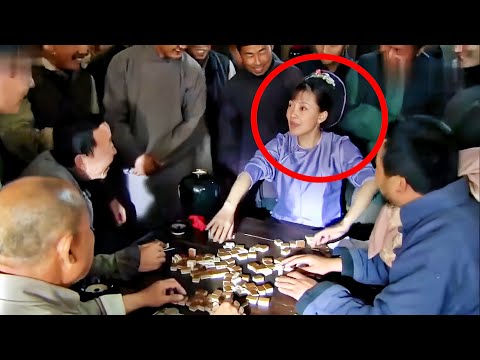 The lady borrowed 10 to go gambling, a hand to win back half of the family, she is a gambling master