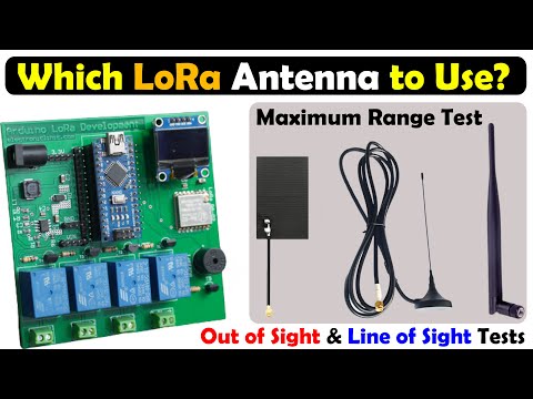 LoRa Range Test using Different types of Antennas, Flexible PCB, Whip, suction cup antenna